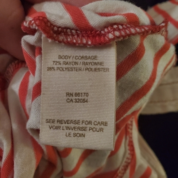 Free People Tank Stripes Peplum Orange Whi… - Picture 8 of 8